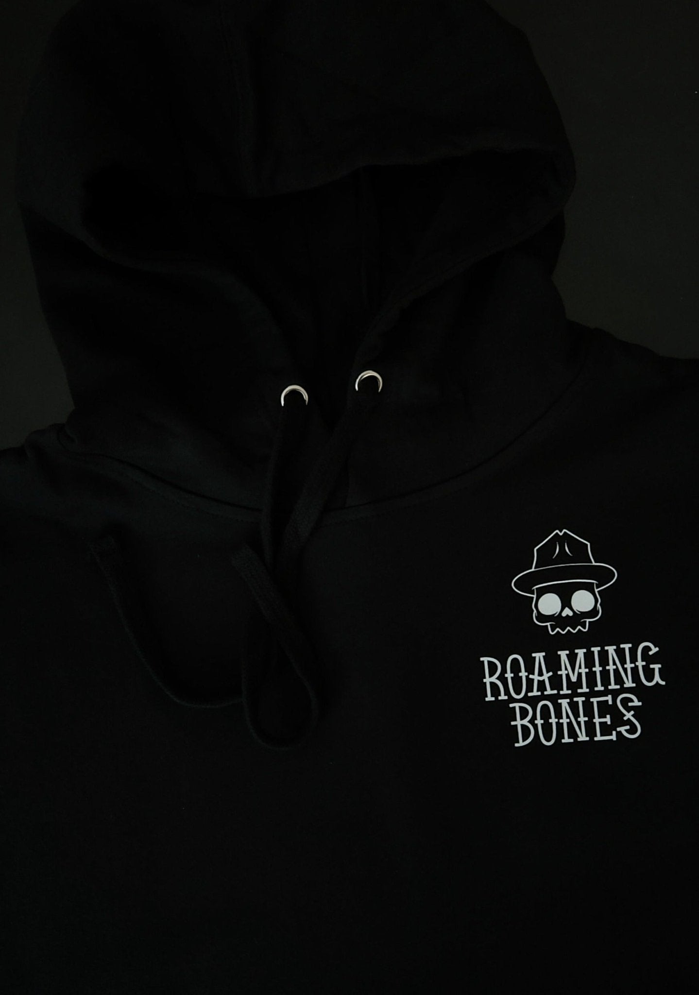 Black Logo Hoodie - Roaming Bones