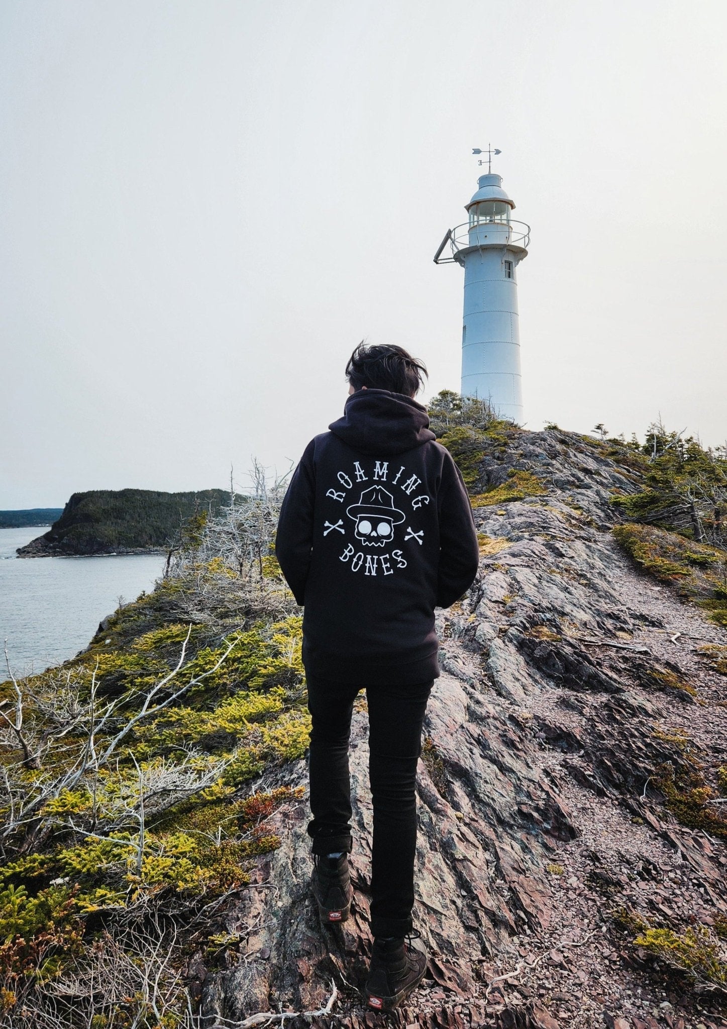 Black Logo Hoodie - Roaming Bones