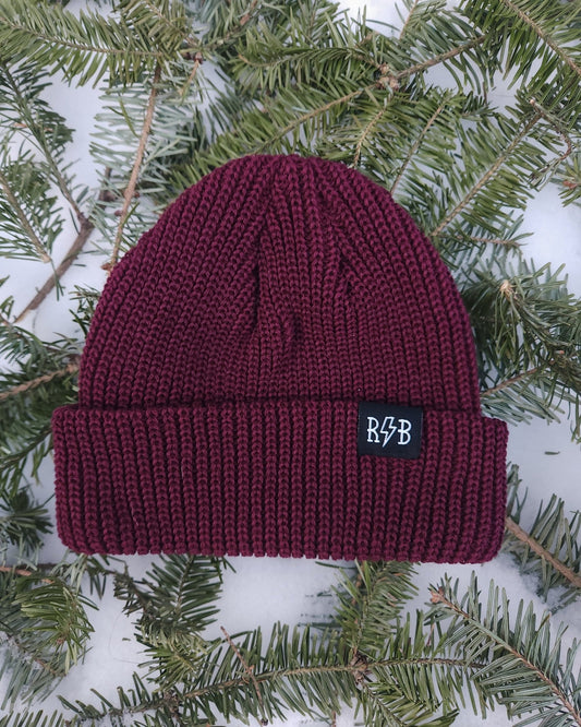 Burgundy "RB" Fisherman Beanie - Roaming Bones