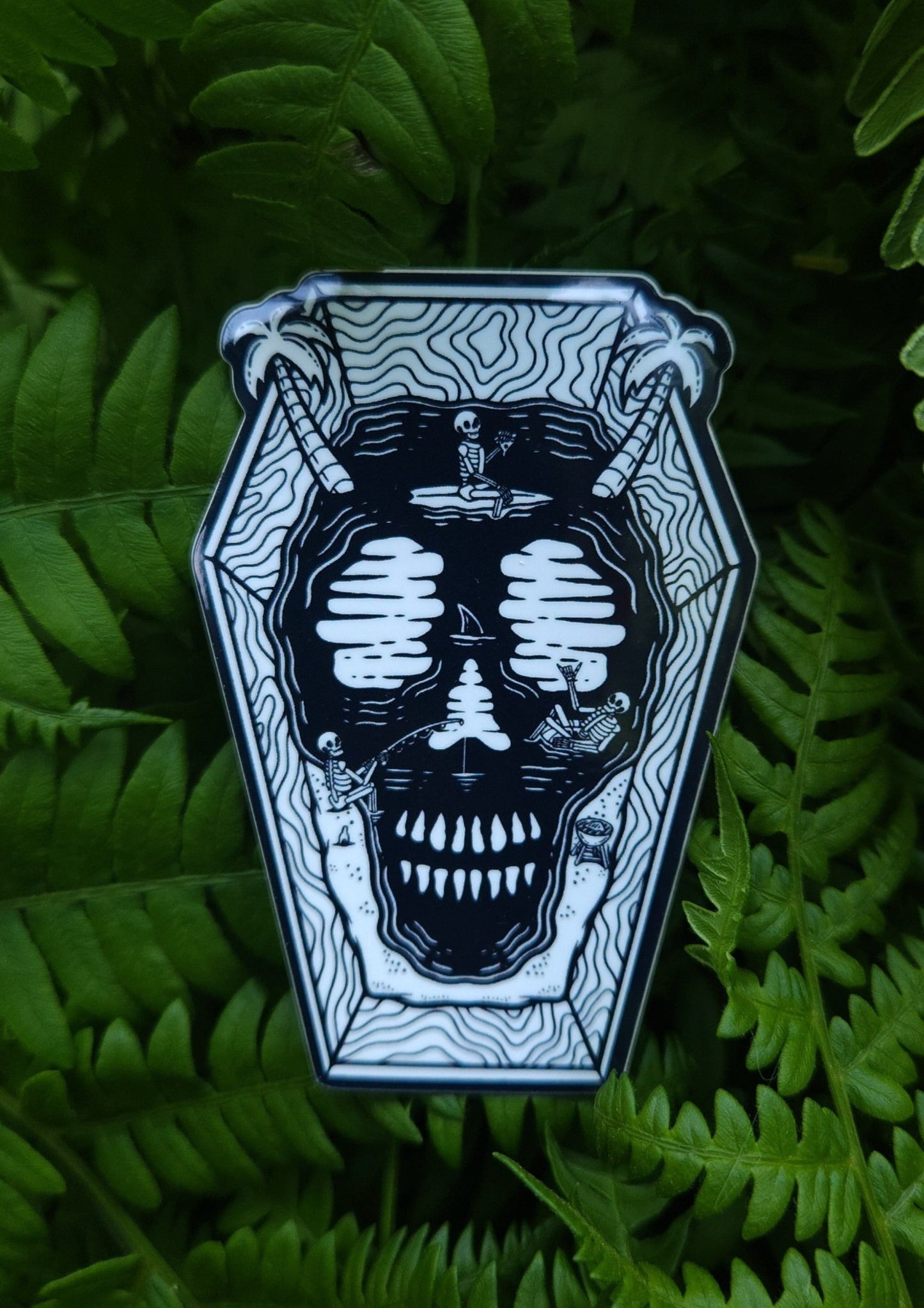 Coffin Island Sticker - Roaming Bones