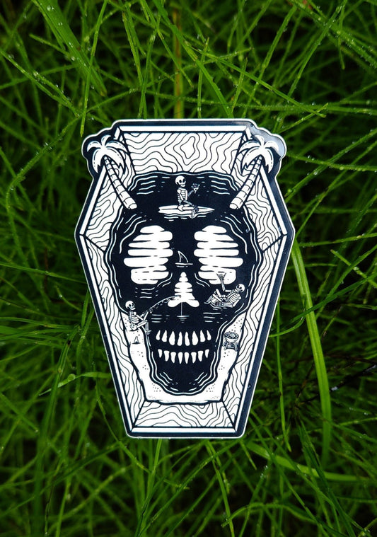 Coffin Island Sticker - Roaming Bones