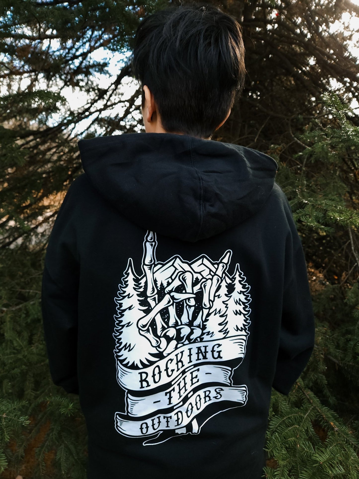 Rocking The Outdoors Hoodie - Roaming Bones