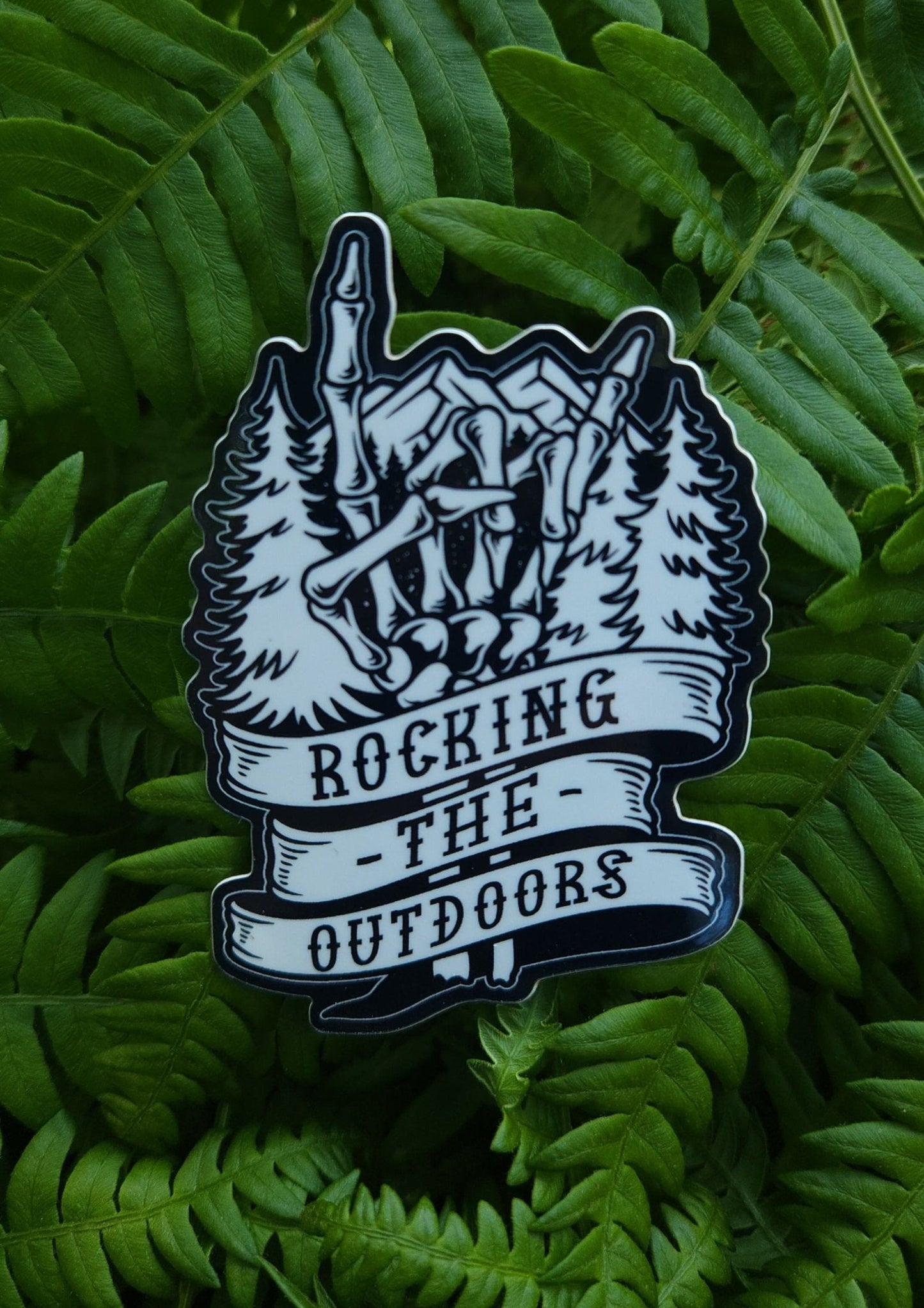 Rocking The Outdoors Sticker - Roaming Bones