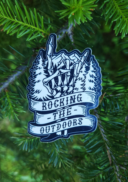 Rocking The Outdoors Sticker - Roaming Bones